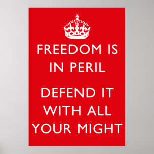 Frihet är i risk poster