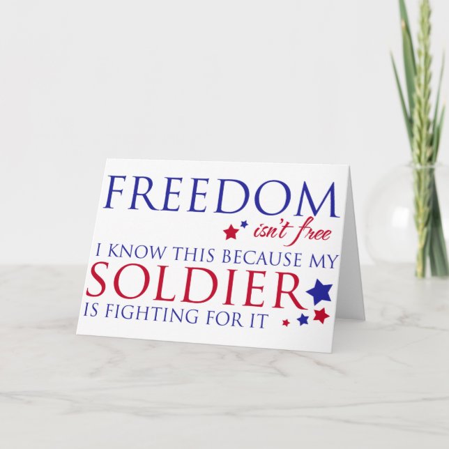 Frihet är inte fri kort (Framsida)