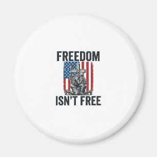 Frihet är inte gratis Patriotiskt soldatminnesmärk Magnet