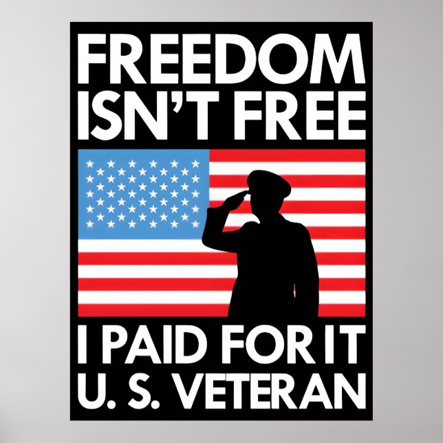 Frihet är inte gratis – Tack, veteraner 2025 Poster (Framsidan)