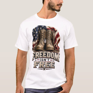 Frihet Är Inte Gratis – Vintage Militärstövlar T Shirt