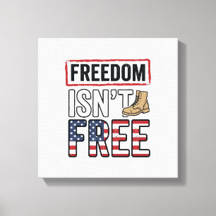 Frihet är inte gratis vintage patriotisk skjorta d canvastryck