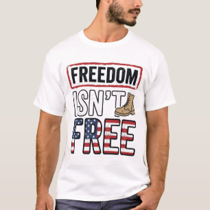 Frihet är inte gratis vintage patriotisk t-shirt d