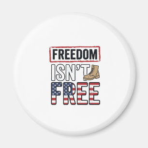 Frihet är inte gratis vintage patriotisk t-shirt d magnet