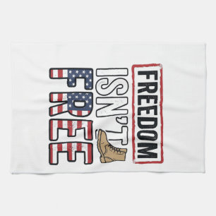 Frihet är inte gratis Vintage patriotisk tröjd des Kökshandduk
