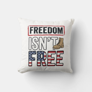 Frihet är inte gratis Vintage patriotisk tröjd des Kudde