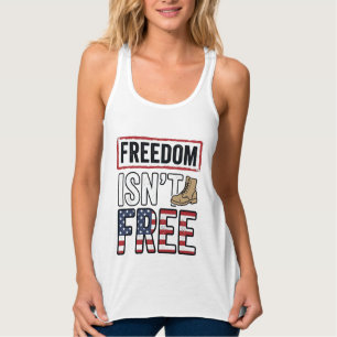 Frihet är inte gratis Vintage patriotisk tröjd des Linne Med Racerback