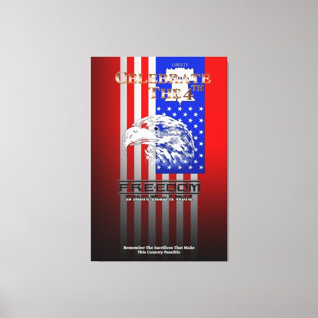 Frihet är mer än ett fritt Kanvastryck i Ord (Framsida)