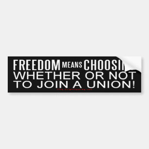 Frihet att välja union bildekal
