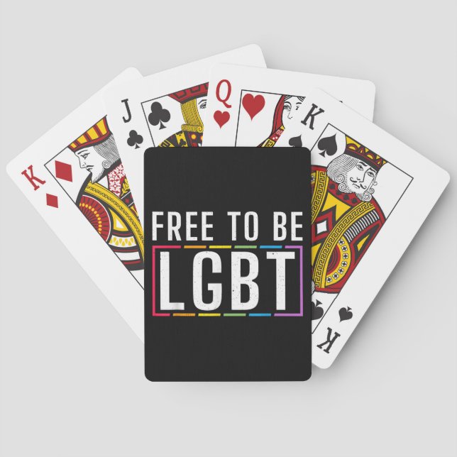 Frihet att vara HBT Bisexual Lesbisk Gay pride Casinokort (Baksidan)