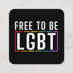 Frihet att vara HBT Bisexual Lesbisk Gay pride Fyrkantigt Visitkort