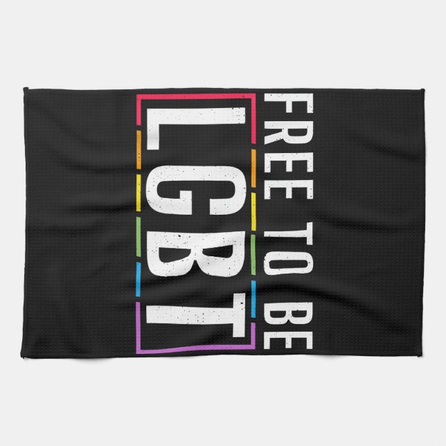 Frihet att vara HBT Bisexual Lesbisk Gay pride Kökshandduk (Horisontell)