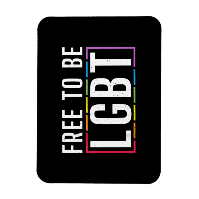 Frihet att vara HBT Bisexual Lesbisk Gay pride Magnet (Vertikal)