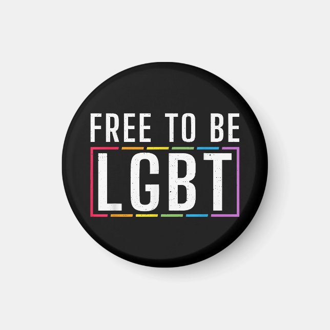 Frihet att vara HBT Bisexual Lesbisk Gay pride Magnet (Framsidan)