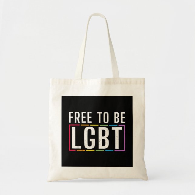 Frihet att vara HBT Bisexual Lesbisk Gay pride Tygkasse (Framsidan)