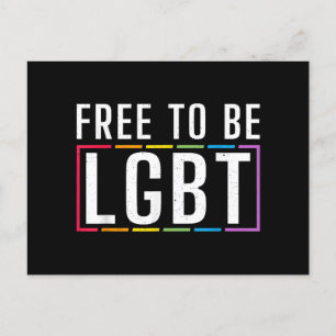 Frihet att vara HBT Bisexual Lesbisk Gay pride Vykort