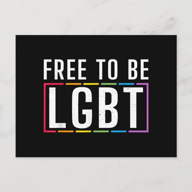Frihet att vara HBT Bisexual Lesbisk Gay pride Vykort (Framsida)