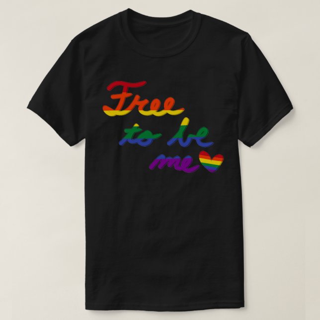 Frihet att vara jag Gay T Shirt (Design framsida)
