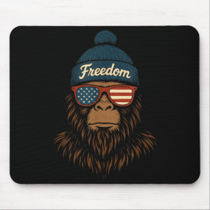 Frihet bigfoot usa solglasögon mössa patriotisk 4t musmatta