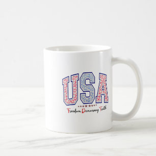 Frihet Demokrati Sanning USA Anti-trump 4:e Juli Kaffemugg