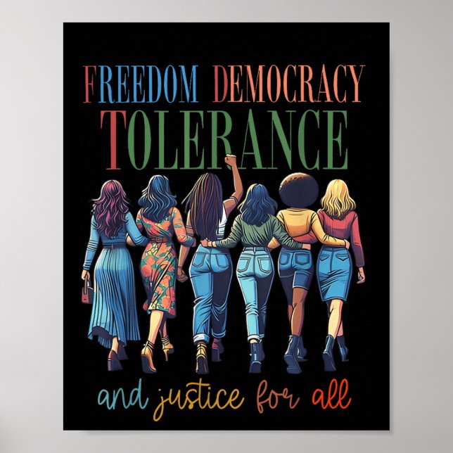 Frihet, demokrati, tolerans och rättvisa för alla poster (Framsidan)