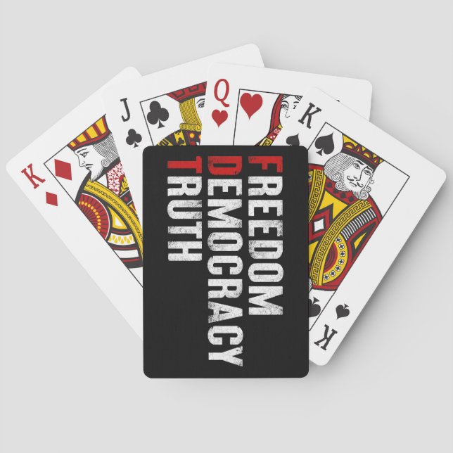 Frihet Demokratisanning Casinokort (Baksidan)