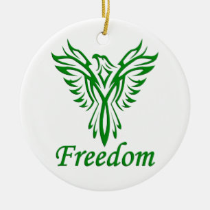 Frihet Eagle-prydnad Julgransprydnad Keramik
