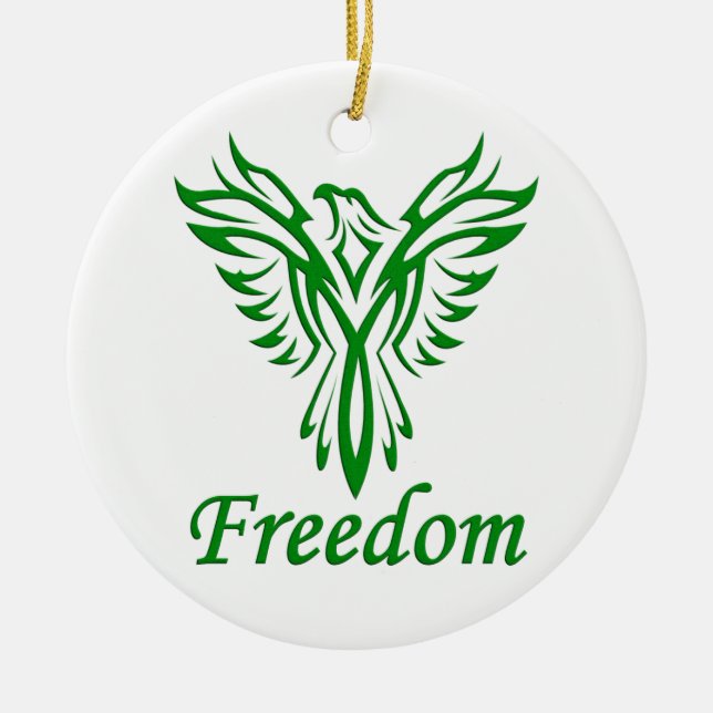 Frihet Eagle-prydnad Julgransprydnad Keramik (Framsidan)