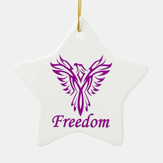 Frihet Eagle-prydnad Julgransprydnad Keramik (Framsidan)