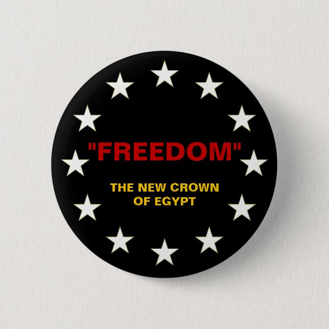 "FRIHET" EGYPTENENS NYA KRONA KNAPP (Framsida)