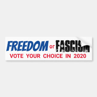 FRIHET eller FASCISM Bildekal
