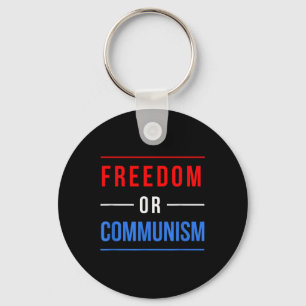 Frihet eller kommunism - ett lustigt val 2024 nyckelring