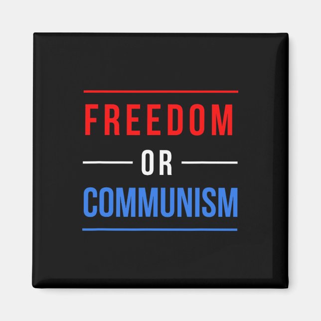 Frihet Eller Kommunism Rolig Val 2024 Trump Vs  Magnet (Framsidan)