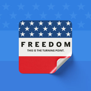 Frihet en sann patriot fyrkantigt klistermärke