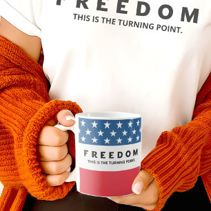 Frihet en sann patriot kaffemugg