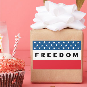 Frihet en sann patriot rektangulärt klistermärke