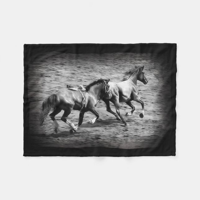 Frihet - Equine Art Fleece Blanket (Framsidan (Horisontell))