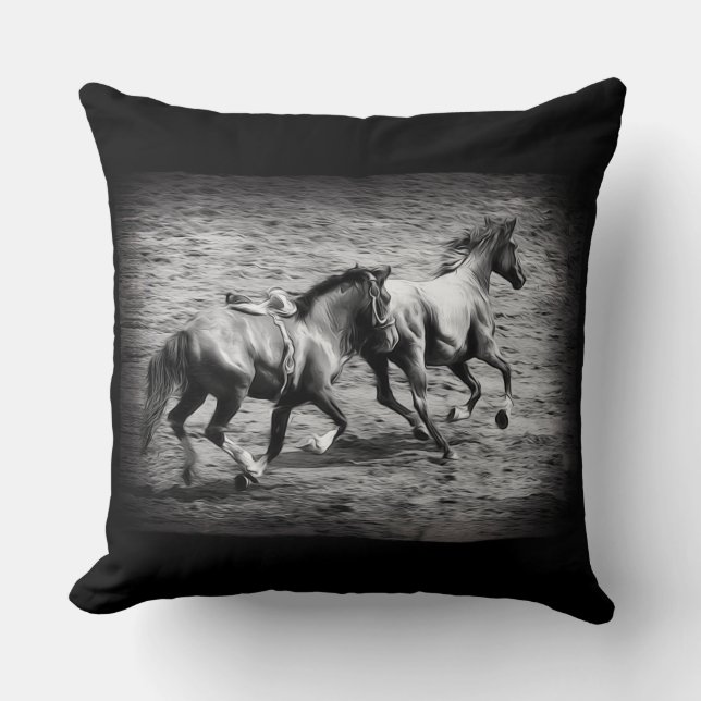 Frihet - Equine Art Fleece Blanket Kudde (Framsida)