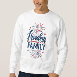 Frihet Familj Mat Sedan 1776 | USA Firande Lång Ärmad Tröja