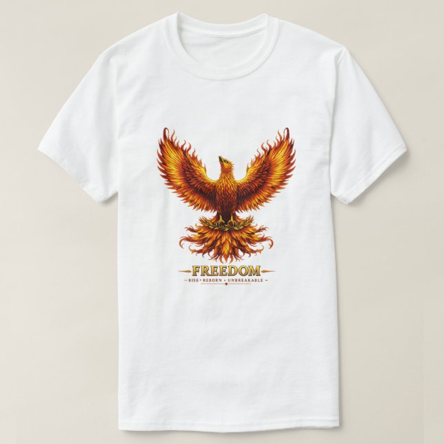 Frihet Fenix Herrgrafisk T-Shirt (Design framsida)