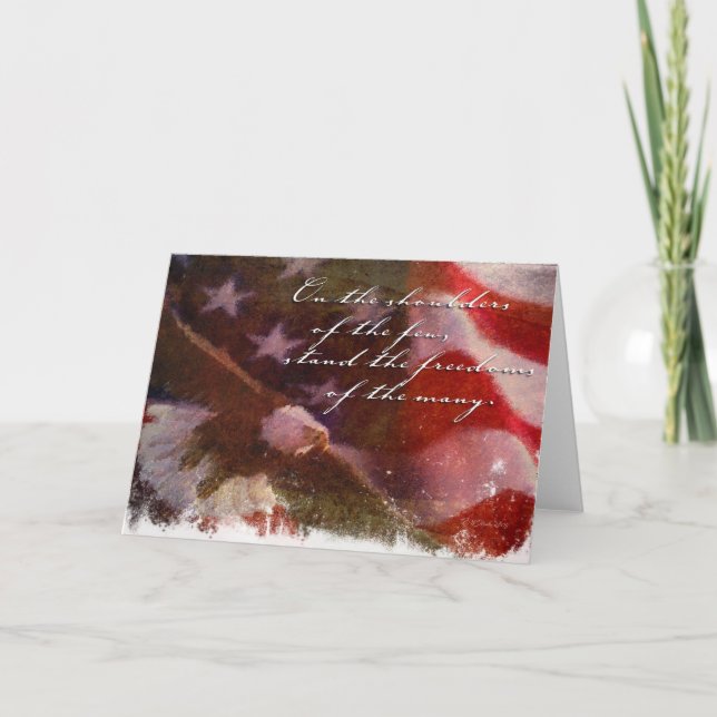 Frihet Flagga med Eagle-4 Kort (Framsida)