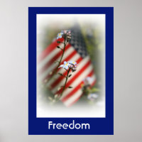 Frihet Flagga Poster Land