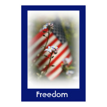 Frihet Flagga Poster Land