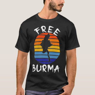 Frihet för Burma/Myanmar och folket i Myanmar T Shirt