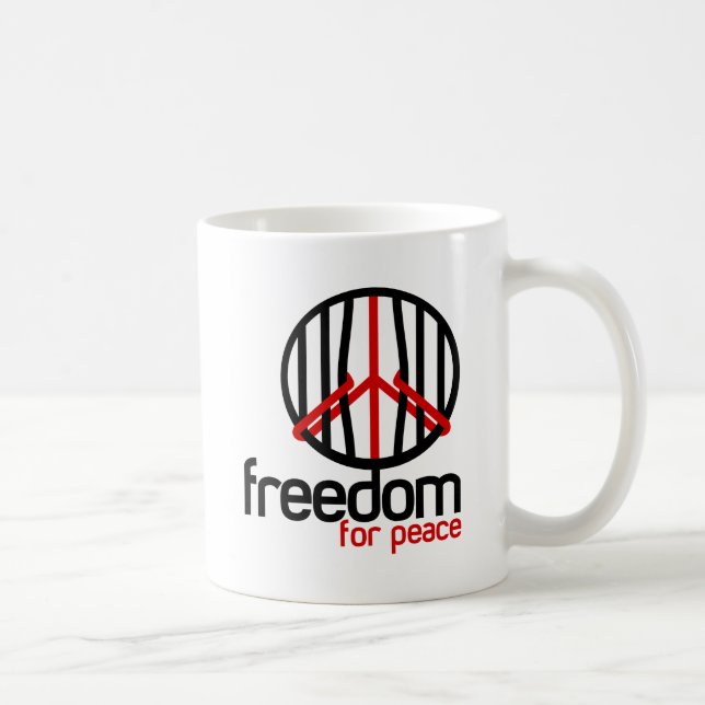 Frihet för fred kaffemugg (Höger)