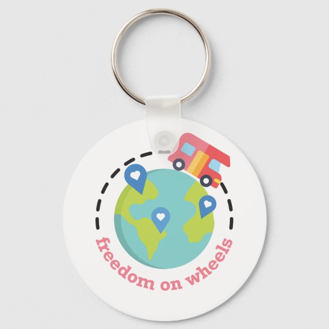 Frihet för Hjul Nyckelring (Framsida)