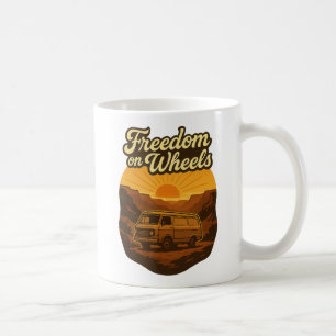 Frihet för Hjul Retro Äventyr Kaffemugg