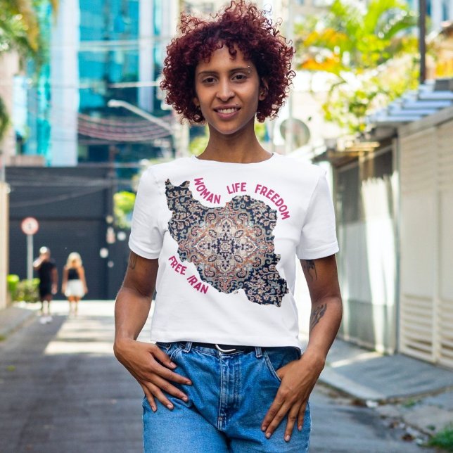 Frihet för kvinnor i livet | Persian Matta Red T Shirt (Woman Life Freedom | Persian Rug Red T-Shirt)