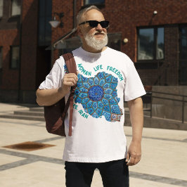 Frihet för kvinnor i livet | Persian Minakari Grön T Shirt