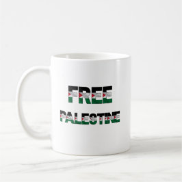 Frihet för Palestina Flagga Brev Unity Pride Freed Kaffemugg
